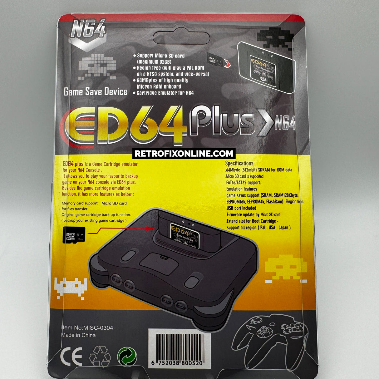 ED64 Plus N64 Everdrive Game Save Cartridge