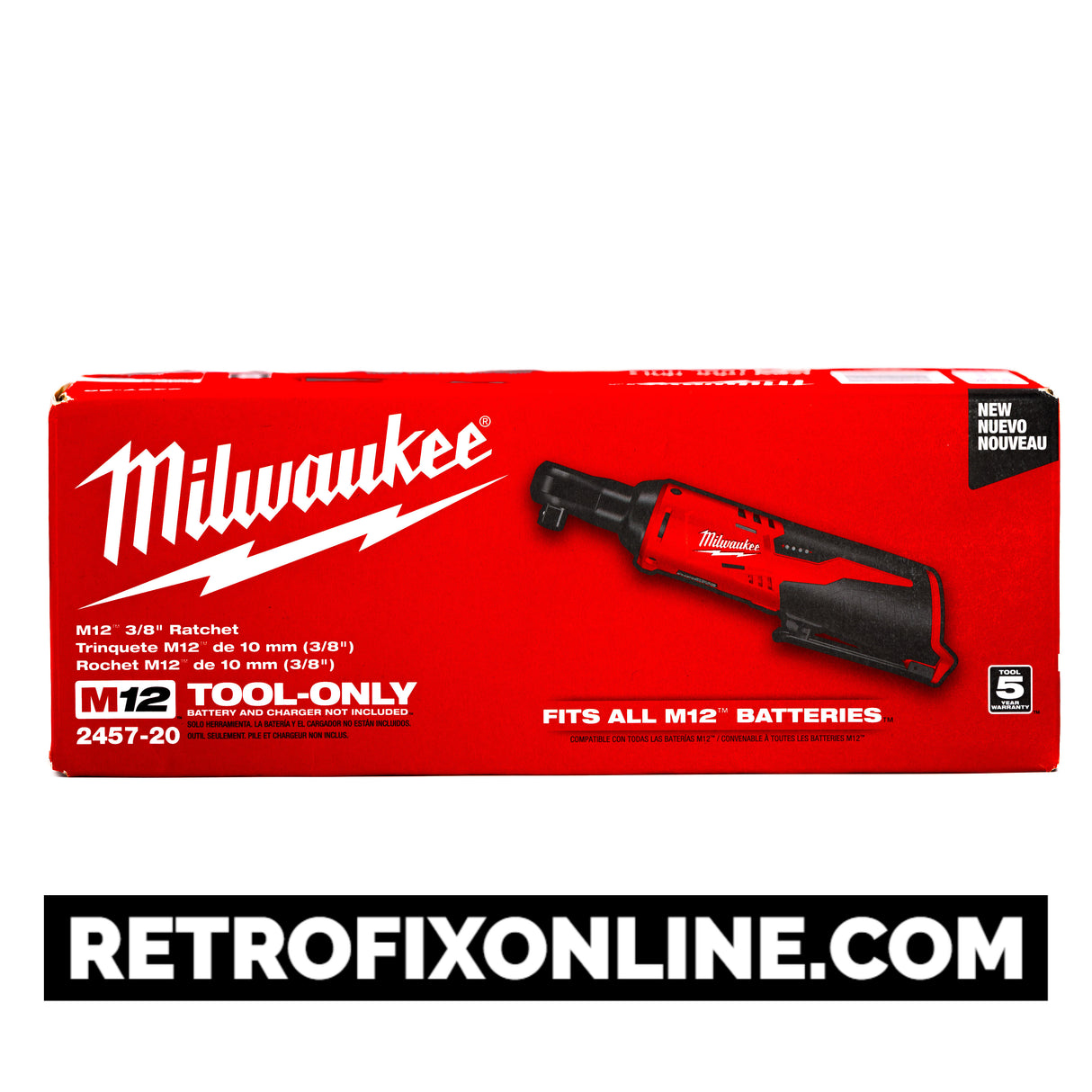 Milwaukee M12 2457-20 Cordless 3/8" Ratchet Non-impacting (Tool Only)